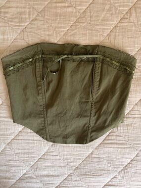 Beverly and Beck Olive Green Corset Top Small